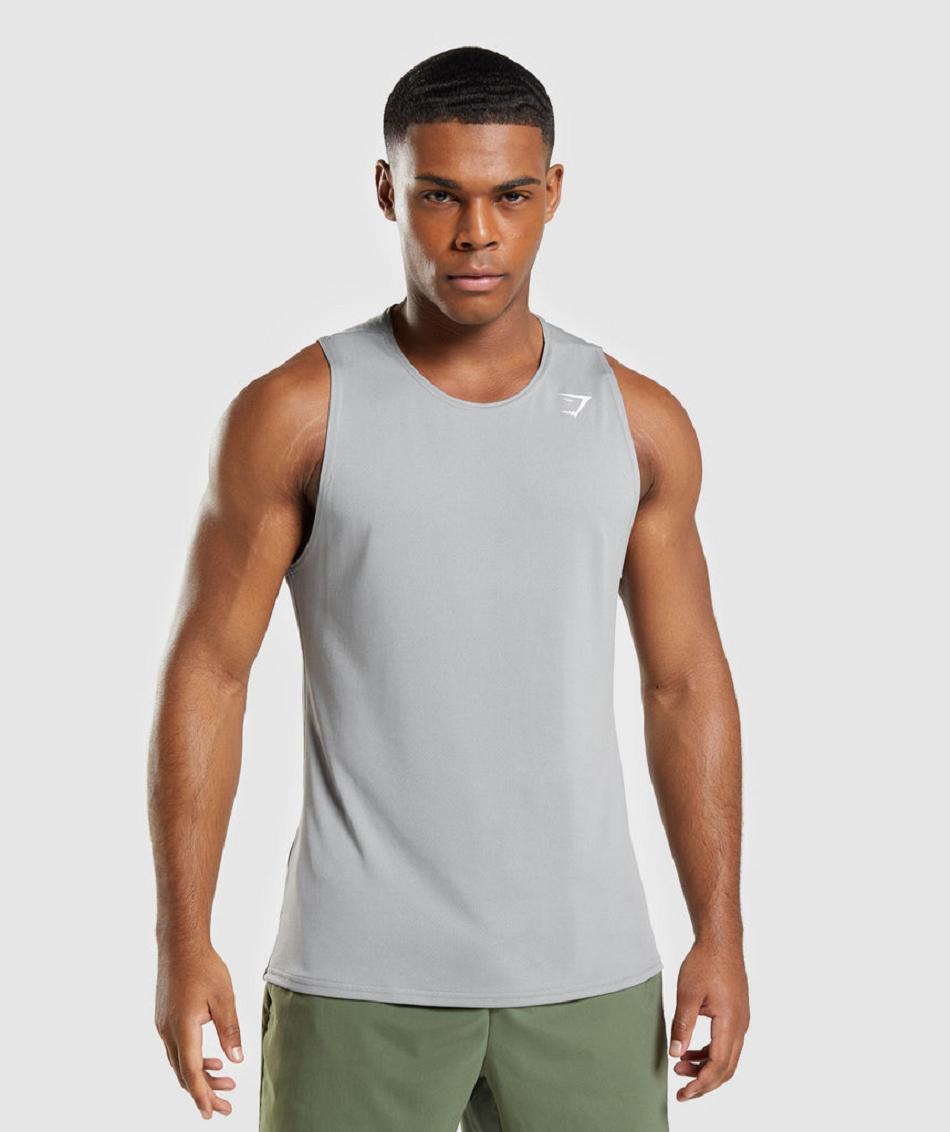 Camiseta Tirantes Gymshark Arrival Hombre Gris | CO 3190AHK